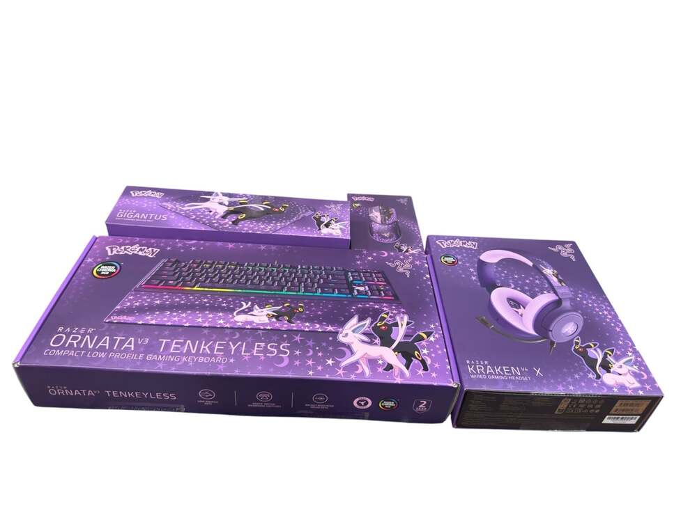 Razer x Pokémon Espeon & Umbreon Limited Edition Bundle Keyboard, Headset, Mouse
